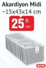 AKARDİYON MİDİ 15X43X14 CM fiyat ve kampanya bilgisi